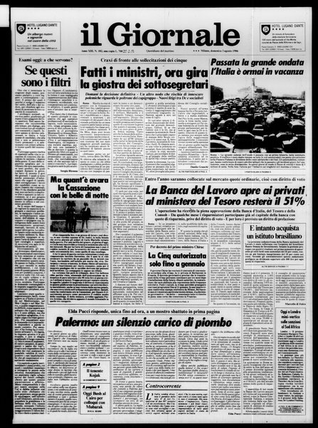 Il giornale : quotidiano del mattino